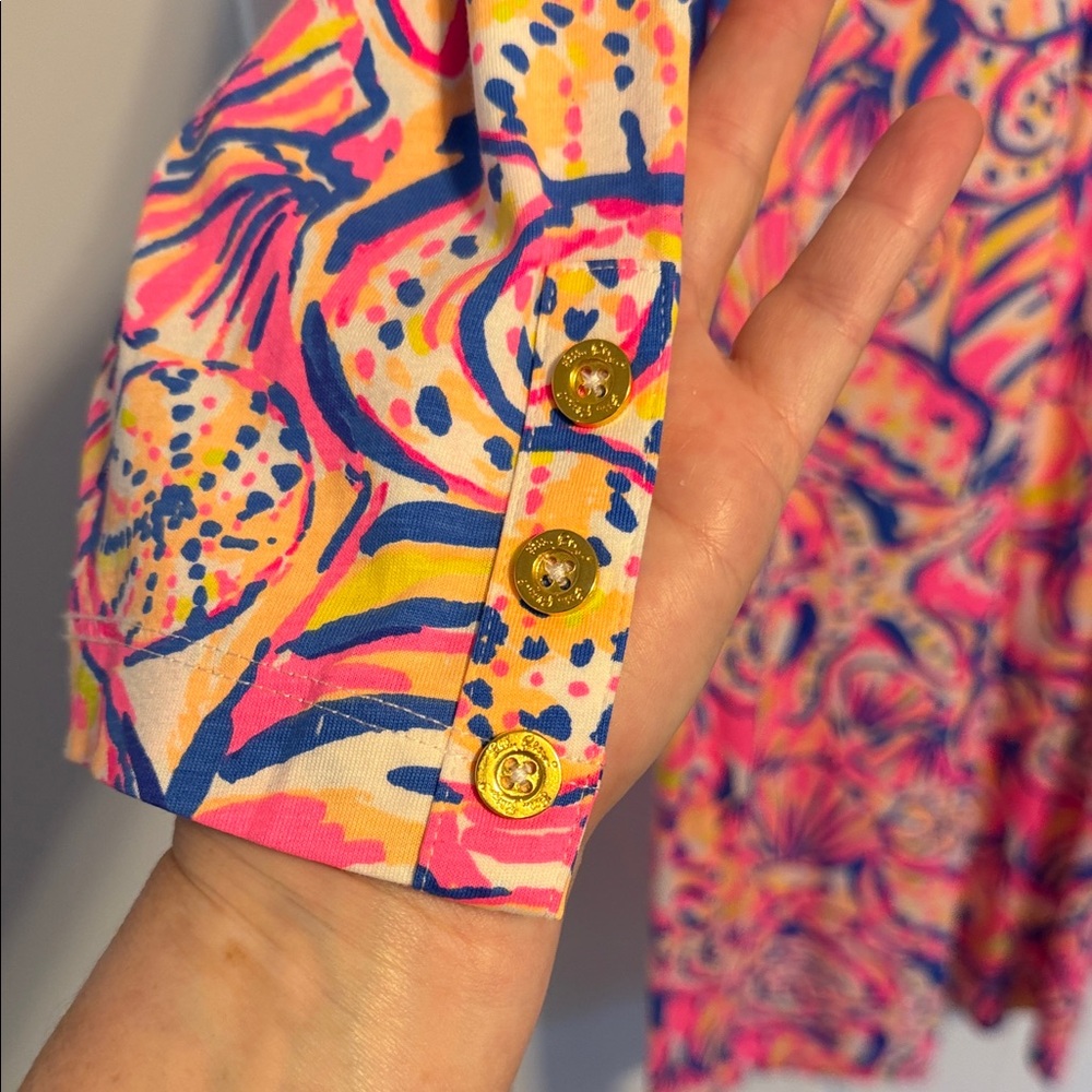 Lilly Pulitzer long sleeve shift dress size Large - Picture 4 of 8